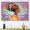 Designart - African American Woman with Turban IV - Modern Canvas Wall Art Print